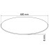 Tablero de mesa cristal templado redondo 600