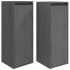 Armarios de pared 2 uds madera maciza de pino gris 30x30x80