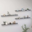 Estantes de pared 4 unidades gris 100x9x3 cm