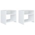 Mesitas de noche 2 uds madera contrachapada blanco 40x30x40