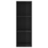 Mueble TV pared madera contrachapada negro brillo