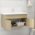 Armario para lavabo contrachapada color roble 90x38,5x46