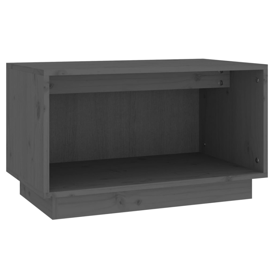 Mueble de TV de madera maciza de pino gris 60x35x35