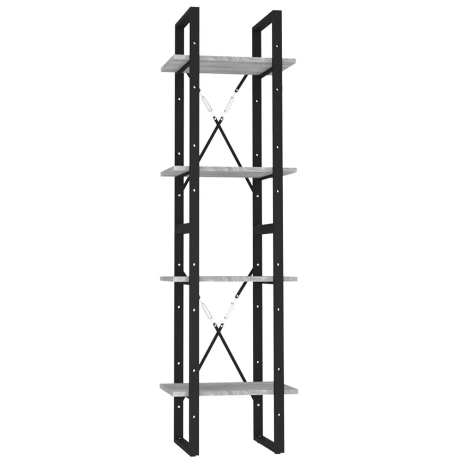 Estantería 4 niveles madera gris Sonoma 40x30x140