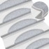 Alfombrillas de escalera 10 unidades gris claro 56x17x3