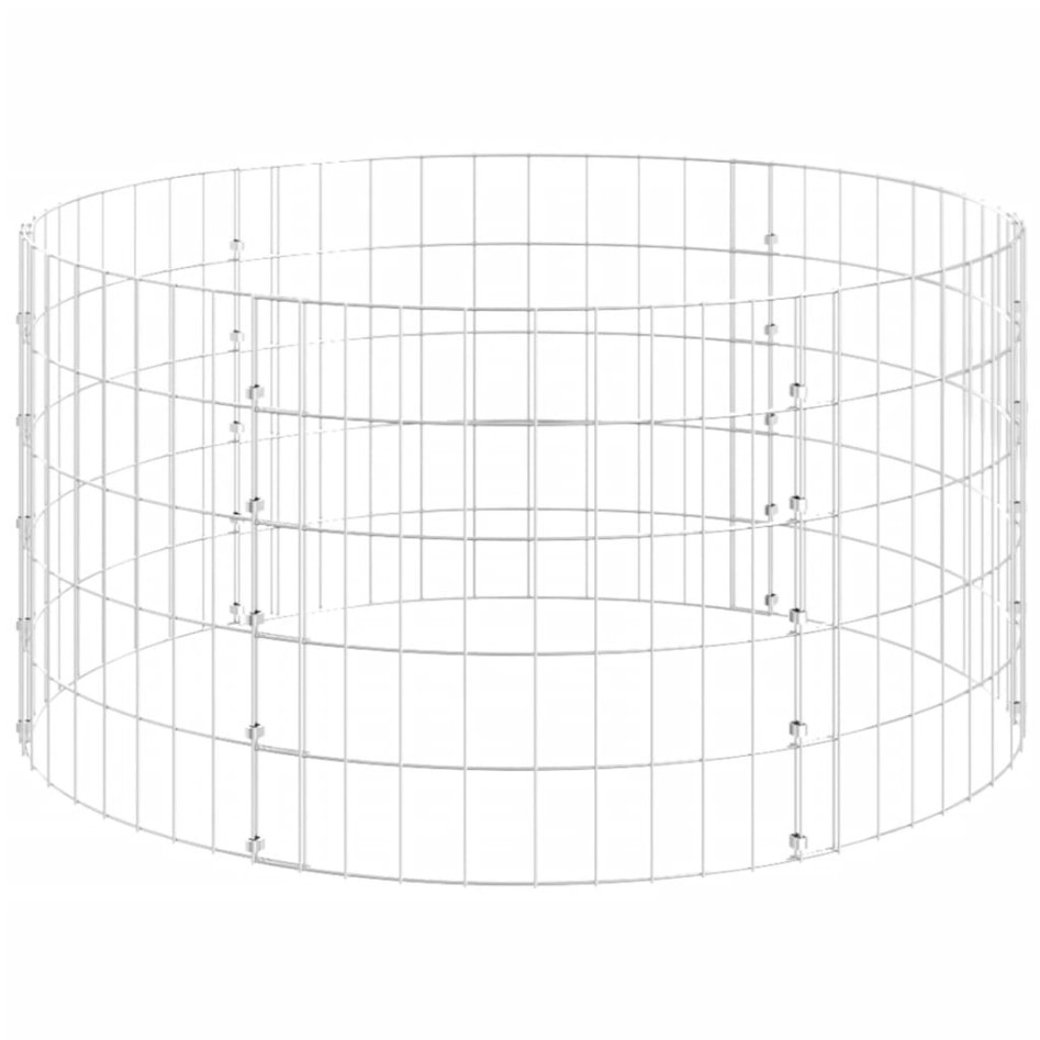 Compostador de jardín acero galvanizado Ø100x50