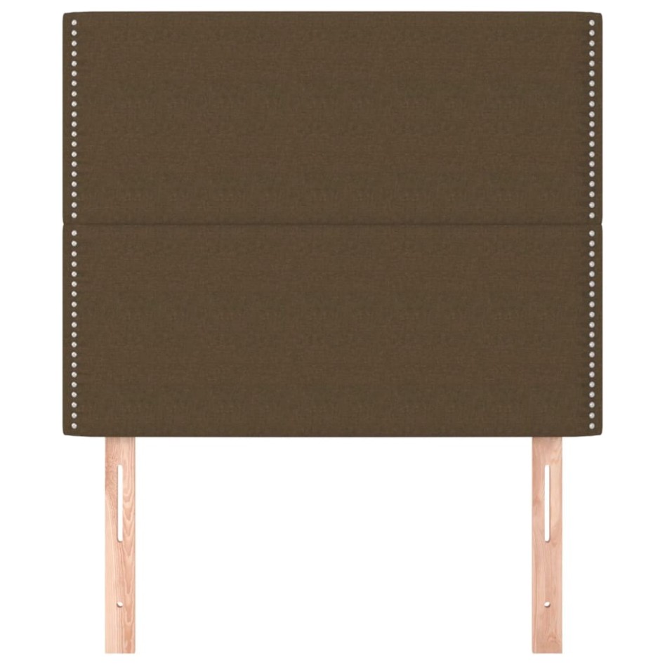 Cabeceros 2 unidades de tela marrón oscuro 90x5x78/88