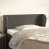 Cabecero de terciopelo gris oscuro 93x23x78/88