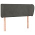Cabecero de terciopelo gris oscuro 93x23x78/88