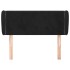Cabecero de terciopelo negro 103x23x78/88