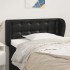 Cabecero de cuero sintético negro 103x23x78/88