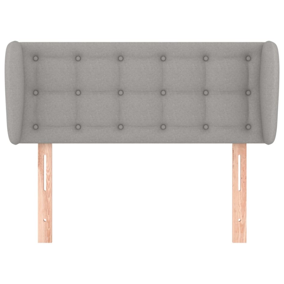 Cabecero de tela gris claro 83x23x78/88