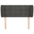 Cabecero de terciopelo gris oscuro 83x23x78/88