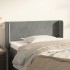 Cabecero de terciopelo gris claro 103x16x78/88