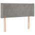 Cabecero de terciopelo gris claro 103x16x78/88