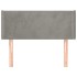 Cabecero de terciopelo gris claro 103x16x78/88