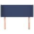 Cabecero de tela azul 83x16x78/88