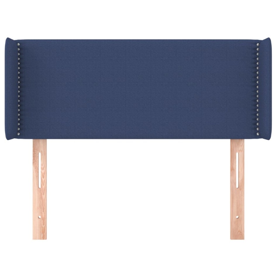 Cabecero de tela azul 83x16x78/88