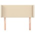 Cabecero de tela color crema 93x16x78/88