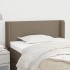 Cabecero de tela gris taupe 103x16x78/88