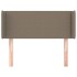 Cabecero de tela gris taupe 103x16x78/88