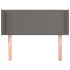 Cabecero de cuero sintético gris 93x16x78/88