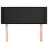 Cabecero de cuero sintético negro 93x16x78/88