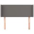 Cabecero de cuero sintético gris 83x16x78/88
