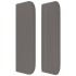 Cabecero de cuero sintético gris 83x16x78/88