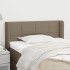 Cabecero de tela gris taupe 83x16x78/88