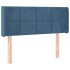 Cabecero de terciopelo azul oscuro 83x16x78/88