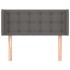 Cabecero de cuero sintético gris 103x16x78/88