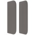 Cabecero de cuero sintético gris 103x16x78/88