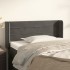 Cabecero de terciopelo gris oscuro 93x16x78/88
