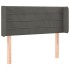 Cabecero de terciopelo gris oscuro 93x16x78/88