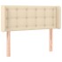 Cabecero de tela color crema 83x16x78/88