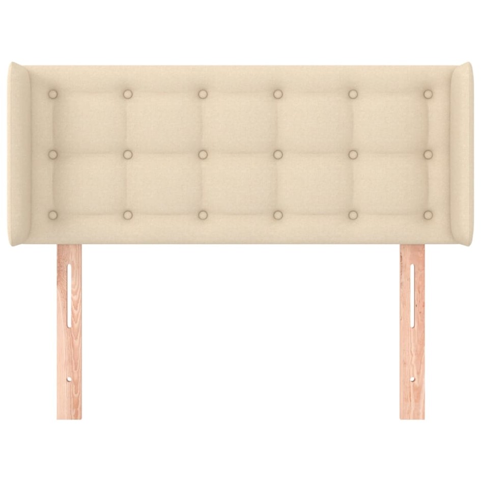 Cabecero de tela color crema 83x16x78/88