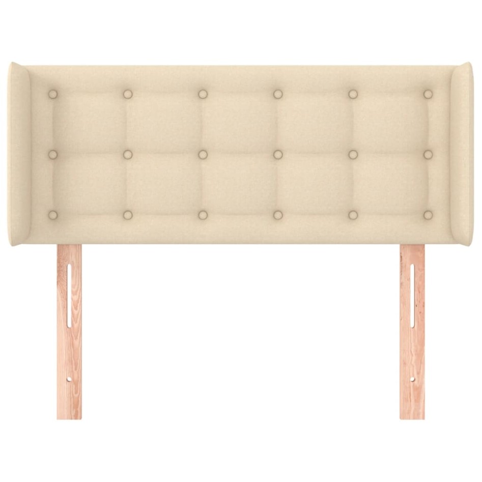 Cabecero de tela color crema 103x16x78/88