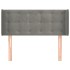 Cabecero de terciopelo gris claro 83x16x78/88