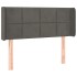 Cabecero de terciopelo gris oscuro 83x16x78/88