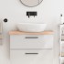 Encimera de baño madera maciza sin tratar 80x30x(2-4)
