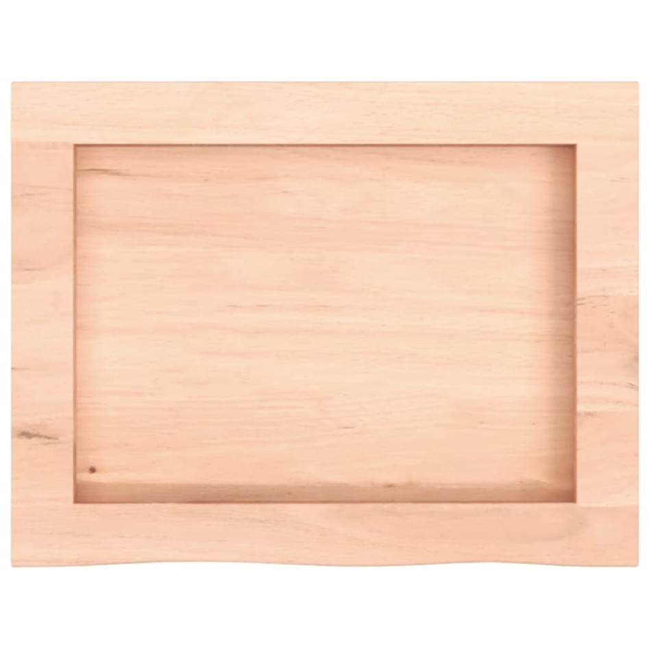 Encimera de baño madera maciza sin tratar 40x30x(2-6)