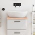 Encimera de baño madera maciza sin tratar 40x40x(2-4)