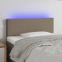 Cabecero con LED de tela gris taupe 100x5x78/88