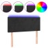 Cabecero con LED de terciopelo negro 80x5x78/88