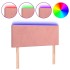 Cabecero con LED de terciopelo rosa 100x5x78/88