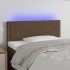 Cabecero con LED de tela marrón oscuro 90x5x78/88