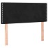 Cabecero con LED de terciopelo negro 90x5x78/88