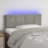 Cabecero con LED de terciopelo gris claro 80x5x78/88