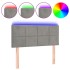 Cabecero con LED de terciopelo gris claro 80x5x78/88